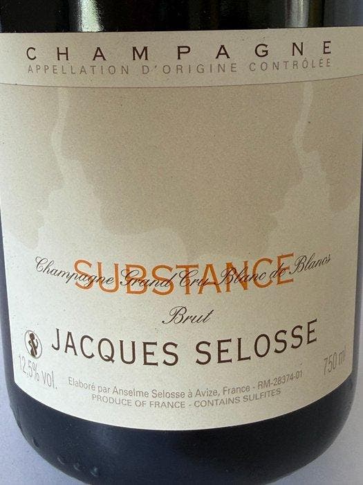 Jacques Selosse, Substance - Champagne Blanc de Blancs, Brut, Verzamelen, Wijnen