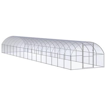 vidaXL Kippenren 3x16x2 m gegalvaniseerd staal, Verzenden