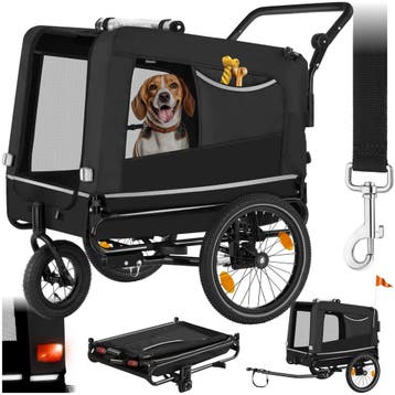 Hondenaanhanger WoofRider - zwart, Dieren en Toebehoren, Verzenden, Nieuw