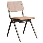 Stoel | Hout/Metaal | Lichtbruin Walnoot | Zwart Frame |, Verzenden, Nieuw in verpakking