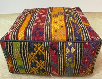 Kelim Poef - Kelim - 48 cm - 48 cm, Nieuw