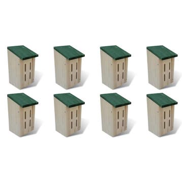 vidaXL Vlinderkasten 8 st 14x15x22 cm hout, Tuin en Terras, Vogelhuisjes en Vogelbaden, Verzenden, Nieuw