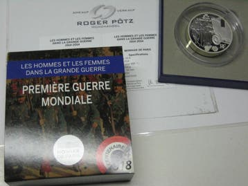 Frankreich 50 Euro 5 oz Unzen zilver 2014 Pp 100 Jahre Ee..., Verzenden