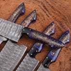 Keukenmes - Chefs knife - Gevouwen staal ,dennenappelhars -, Antiek en Kunst