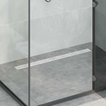 vidaXL Doucheafvoer glazen dekking met 360° sifon Zilver 90, Doe-het-zelf en Bouw, Sanitair, Verzenden, Nieuw