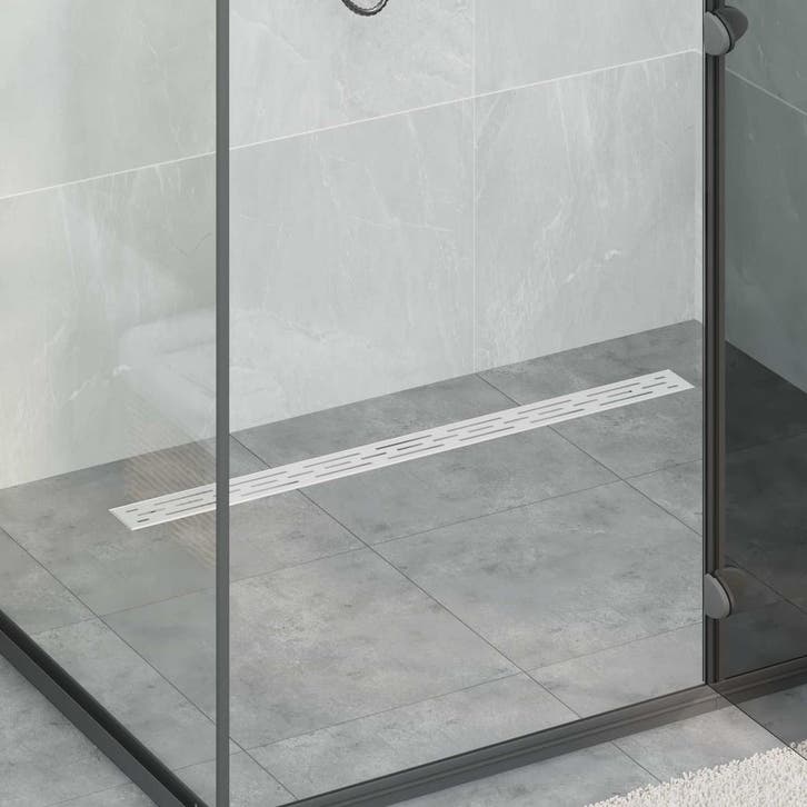 vidaXL Doucheafvoer glazen dekking met 360° sifon Zilver 90, Doe-het-zelf en Bouw, Sanitair, Nieuw, Verzenden