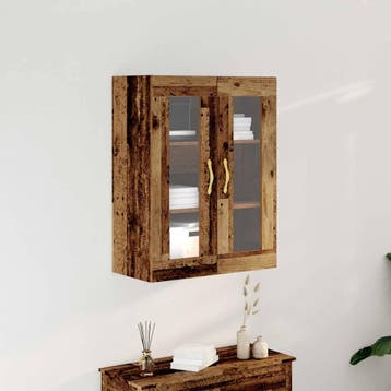 vidaXL Wandkast Oud Hout 69,5 x 34 x 90 cm Bewerkt hout, Huis en Inrichting, Kasten | Dressoirs, Verzenden, Nieuw