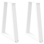 vidaXL Eettafelpoten 2 st V-vormig 60x(72-73,3) cm staal wit, Verzenden, Nieuw