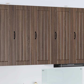 vidaXL Wandkast LUCCA Bruin eiken 40 x 31 x 100 cm Bewerkt, Verzenden