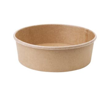 Ronde kraft saladeschaal 75cl | 300 stuks Fiesta Green, Verzenden