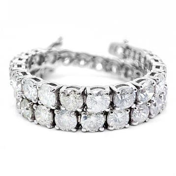 Zonder minimumprijs - Armband - 14 karaat Witgoud - 10.02ct., Nieuw