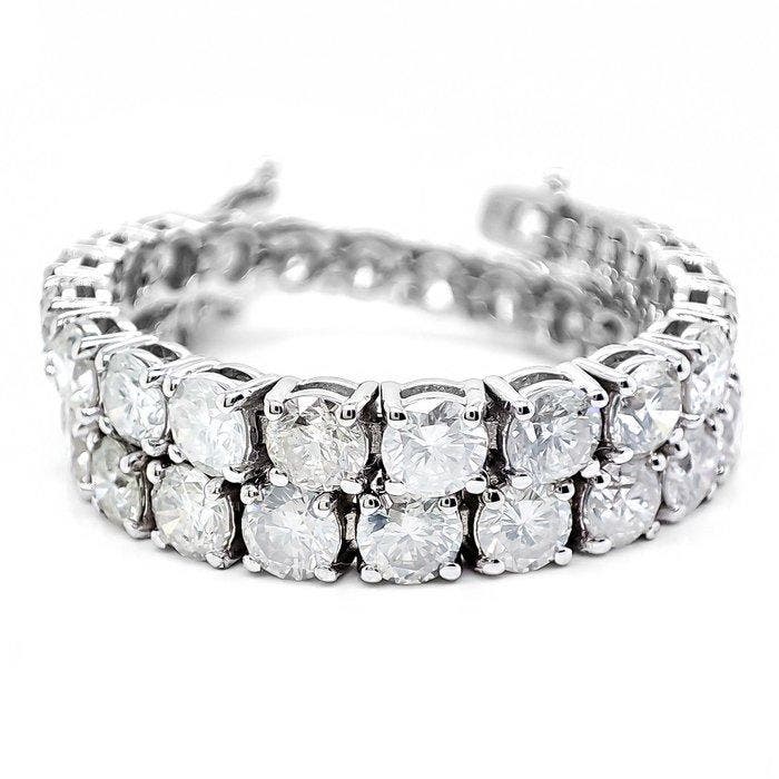 Zonder minimumprijs - Armband - 14 karaat Witgoud - 10.02ct., Bijoux, Sacs & Beauté, Bracelets