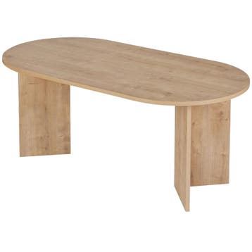 Evila Modern Dining Table, Sapphire Oak, 180 X 90 X 75 Cm, Huis en Inrichting, Verzenden, Nieuw, 150 tot 200 cm, Scandinavisch