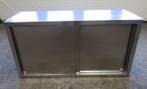 RVS Wandkast met 2 schuifdeuren B120 x D40 x H65cm, Nieuw in verpakking