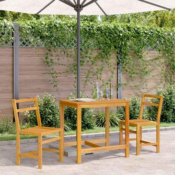 vidaXL 3-delige Balkonset massief acaciahout, Tuin en Terras, Verzenden, Nieuw