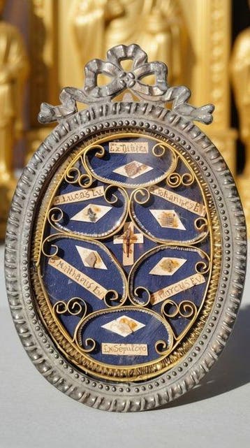 Reliekhouder - Brons - 20e eeuw - Heilige Kruis van Onze, Antiek en Kunst