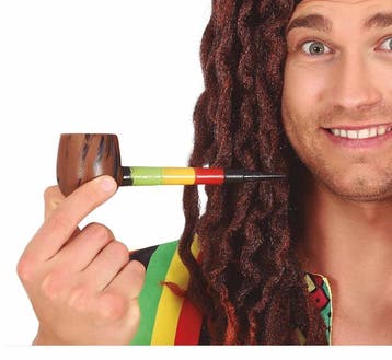 Pijp Rasta 18cm, Verzenden, Nieuw