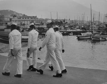 Jean Ribiere - Marins américains au port de Marseille, 1944, Antiek en Kunst