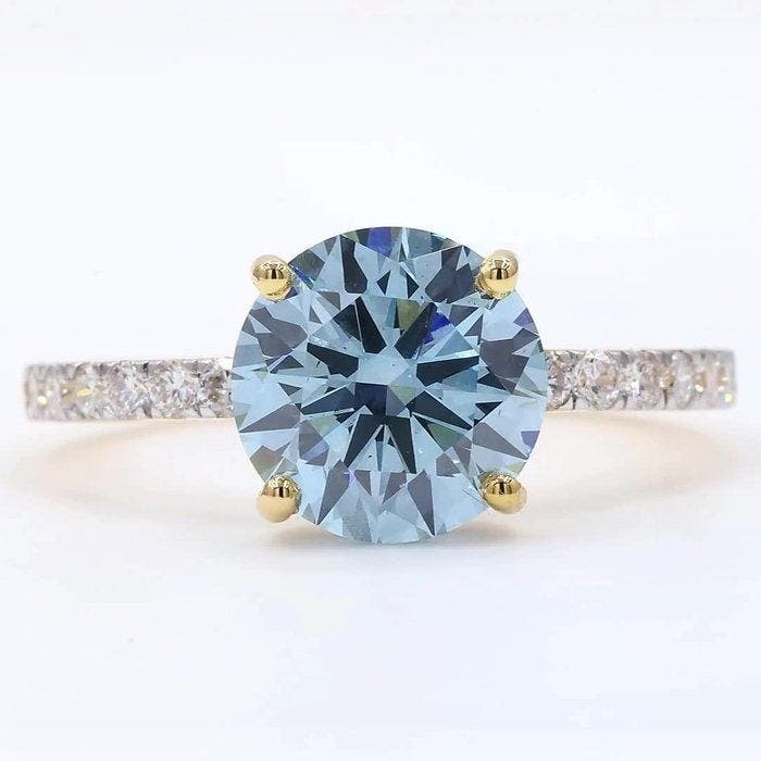 Zonder minimumprijs - Ring - 18 karaat Geel goud - 2.39ct., Handtassen en Accessoires, Ringen