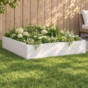 vidaXL Keermuur 8 st 300 x 100 x 40 cm Staal Wit, Verzenden, Nieuw