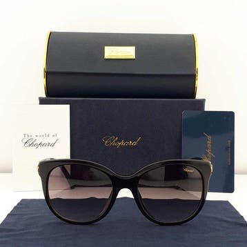 Chopard - Wayfarer Black with Swarovski Crystal Detailed, Nieuw
