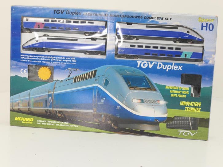 Schaal H0 Mehano T681 startset met de TGV Duplex van de S..., Hobby & Loisirs créatifs, Trains miniatures | HO, Enlèvement ou Envoi