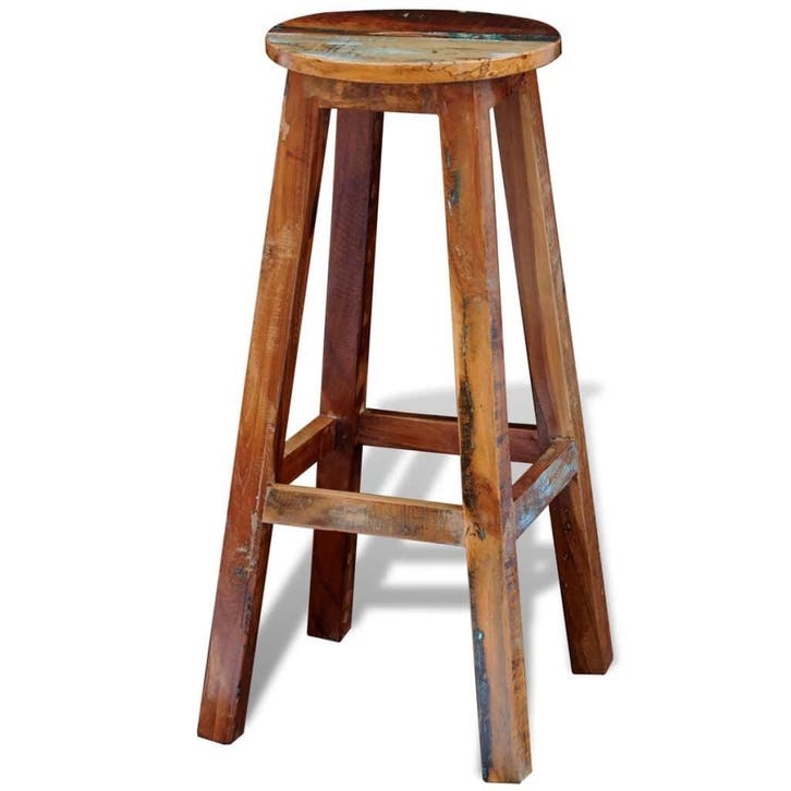 Houten barkruk (75cm) | Retour deal | Knallerprijs, Huis en Inrichting, Barkrukken, 60 tot 90 cm, Met voetsteun, 1 kruk, Zo goed als nieuw