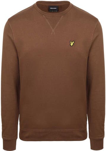 Lyle & Scott Sweat Crewneck Bruin maat Maat 52/54 (L) Heren, Maat 52/54 (L), Bruin, Verzenden, Nieuw