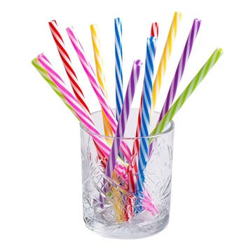 Rietjes Plastic Herbruikbaar 21cm 12st, Verzenden, Nieuw