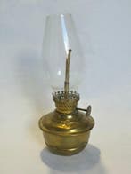 Lampe à pétrole - Laiton, Verre - Lampe à huile décorative