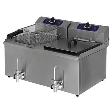 Friteuse | Elektrisch | 8+8L | 50°C/180°C | 6kW (2x 230V) |, Verzenden, Nieuw in verpakking