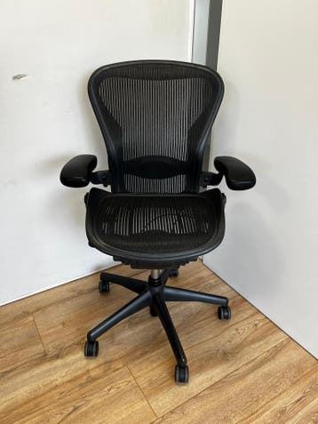 Herman Miller Bureaustoel Aeron - Full Option Uitvoering!, Verzenden, Zwart, Zo goed als nieuw, Bureaustoel