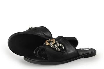 VIA VAI Slippers in maat 37 Zwart, Kleding | Dames, Slippers, Verzenden, Zwart, Zo goed als nieuw