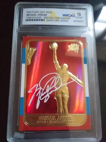 1986 Fleer 23KT Gold, NBA, Rookie Exclusives Michael Jordan, Nieuw