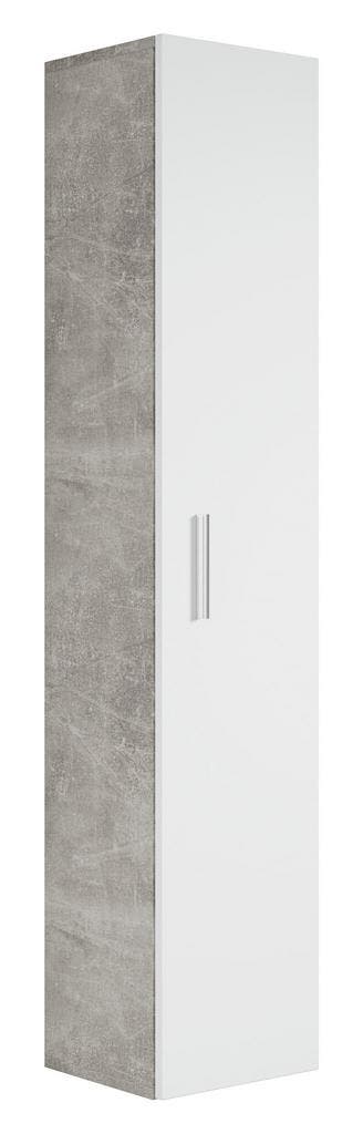Badkamerkast Pluto 30 x 30 x 150 cm Beton Wit Kolomkast, Verzenden, Nieuw