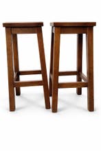 Donkere hoge barkrukken van grenenhout - NIEUW!, Maison & Meubles, Ophalen of Verzenden