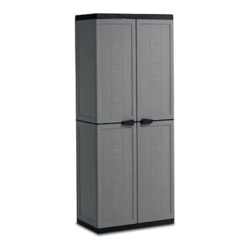 Kis Jolly hoge kunststof kast 68x39x166 cm donkergrijs/zwart, Ophalen of Verzenden