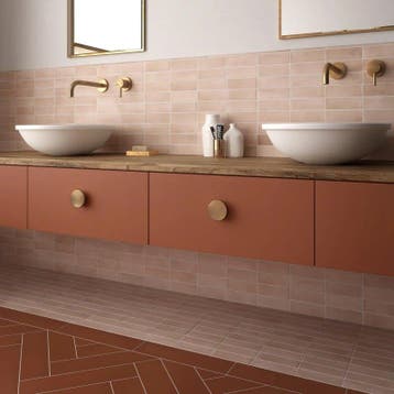 Vloertegel/Wandtegel Roze 5x15cm (Muurtegels), Doe-het-zelf en Bouw, Tegels, Keramiek, Nieuw, Minder dan 20 cm, 10 m² of meer