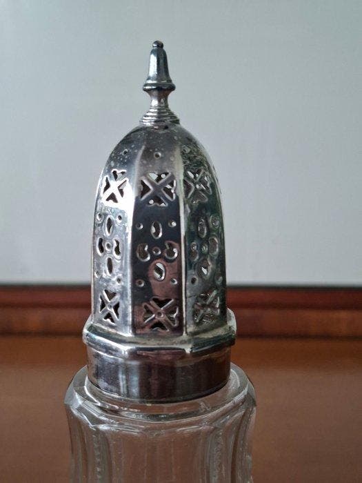 Suikerstrooier - Kristal, Verzilverd - Boheems kristal, Antiek en Kunst, Antiek | Meubels | Tafels