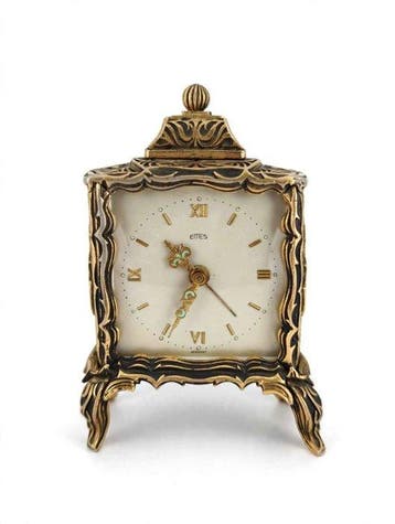 Horloge de table, Horloge de bureau - Vintage EMES Brass, Antiek en Kunst