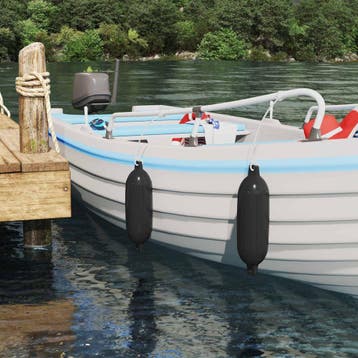 vidaXL Boot 2 st Ø 14 x 50 cm Zwart PVC, Watersport en Boten, Verzenden, Nieuw