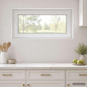 vidaXL Kleur binnenkant kelderraam Wit RISOR 120 x 50 cm, Verzenden