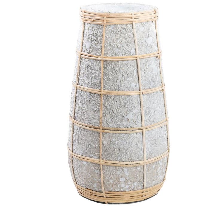 Bazar Bizar De Cutie Vaas - Betongrijs Naturel - L -, Huis en Inrichting, Woonaccessoires | Vazen, Zo goed als nieuw, Aardewerk of Porselein
