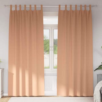 vidaXL Blackout Gordijnen met Ringen 2 st Lichtbruin 225 x, Verzenden, Nieuw