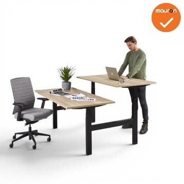 Zit-Sta Duo Bureau - Elektrisch - 140x80cm, Werkplek, Ophalen of Verzenden, Gebruikt, Bureau