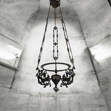 Antieke bronzen en metal hanglamp - Victoriaanse plafondlamp, Antiek en Kunst