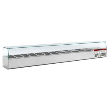 Gekoelde structuur GN 12x1/4, 1x1/9,, met rechte ruit, Verzenden, Nieuw in verpakking, Koelen en Vriezen