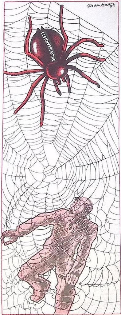 In de strik (lijst optie, Lithos), Antiquités & Art, Art | Lithographies & Sérigraphies, Envoi