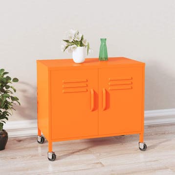 vidaXL Opbergkast 60x35x56 cm staal oranje, Verzenden, Nieuw