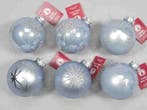 Kerstballen glas Artic Blue 12 stuks, Nieuw